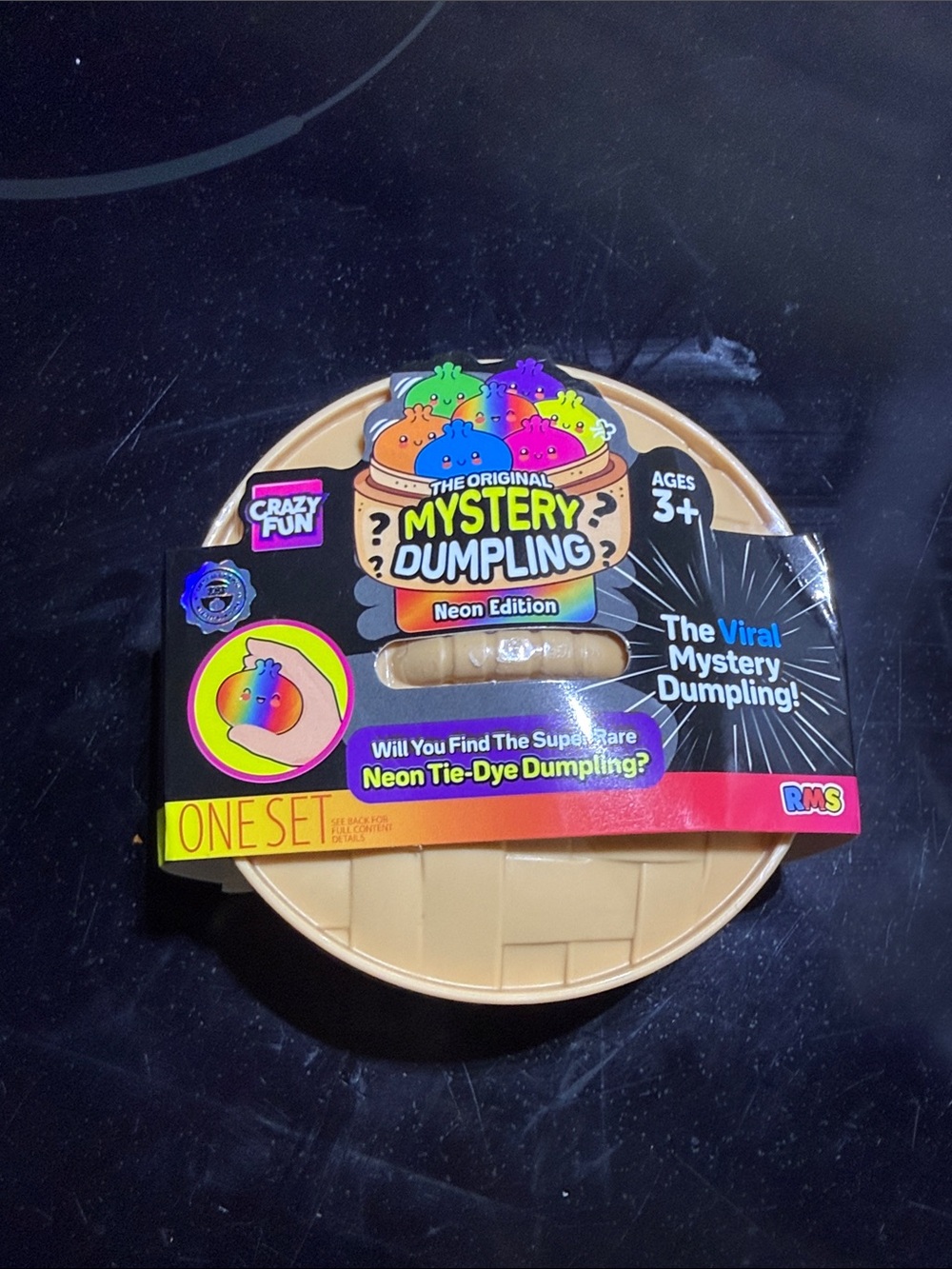 Mystery Squishy Dumpling Toy - Beige Carrying Case